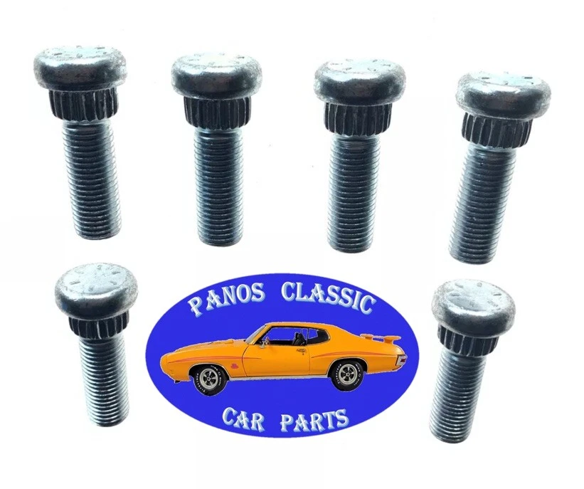 Juego de 6 tacos de rueda GM 7/16"-20 de acero moleteado de 1,38"-1,41" 320 Foto 1 de 4