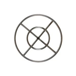 FR24: LIFETIME WARRANTED 24" MARINE GRADE 316 STAINLESS GAS FIRE PIT BURNER - Picture 1 of 10