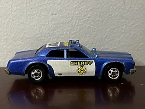 De colección 1977 Hot Wheels Police Sheriff #701 ¡Gran forma! Azul 4 puertas - Imagen 1 de 12