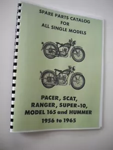 Harley-Davidson 1956 to 1965 Hummer,Scat,Ranger 125 & 165 Parts Manual-NEW - Picture 1 of 5