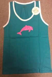 Wild & Cozy Tank Top - Pink Dolphin - 100% cotton - Cute dolphin Tank Top - Picture 1 of 2