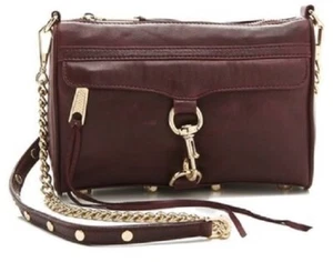 NWT Rebecca Minkoff Mini Mac Clutch Crossbody (H652I01C)-Dark Brown - Picture 1 of 4