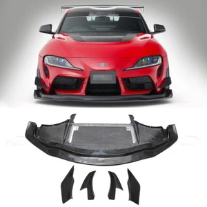 For 20-23 Toyota Supra A90 GR VRS Style Carbon Fiber Front Bumper Lip Splitters - Picture 1 of 19