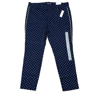 Old Navy Pixie Pant donna 14 blu navy e bambino a pois elasticizzato chino nuovo con etichette - Foto 1 di 4