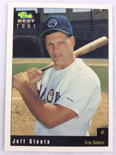 1991 Erie Sailors-Classic BEST Minor League Baseball Card-Jeff Stenta