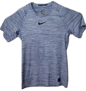 Nike Pro Dri-Fit Herren Activewear Shirt Größe Small Blau Kurzarm Marmor - Bild 1 von 7