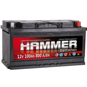 Autobatterie HAMMER 12V 100Ah Wartungsfrei Top Angebot Neu - Bild 1 von 8