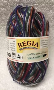 Calcetín Regia hilo lana/nylon súper lavado auto rayas 5181 dedos ITALIA 50 g nuevo - Imagen 1 de 5