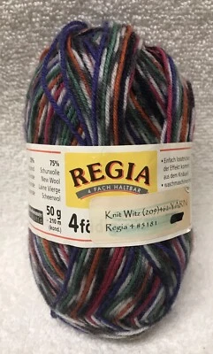 Calcetín Regia hilo lana nylon súper lavado AUTO RAYAS Italia Dedos 50g 5181 Nuevo Foto 1 de 4