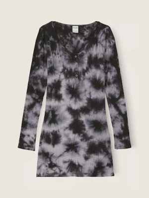 Vestido Camisón Victorias Secret ROSA Gris Tie Dye XS Térmico Manga Larga Henley Foto 1 de 3