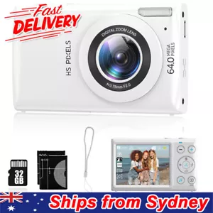 4K 64MP Digital Camera for Photography Autofocus Compact Camera 18X Digital Zoom - Picture 1 of 13