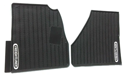Freightliner OEM Rubber Logo Floor Mats for 2018 - 2024 Cascadia 2 PC Cab NEW! - Image 1 of 4