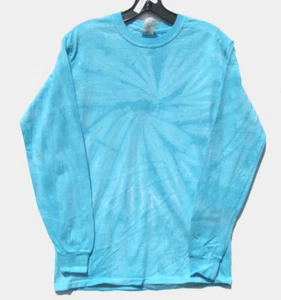 UNTERPREIS PAKET 45 Größe SMALL LS schönes blaues handgefärbtes TIE DYE T-SHIRT Gildan - Bild 1 von 1