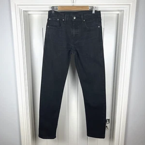 Levi's 502 Jeans Men's W32" L32" Black Denim Regular Tapered Stretch Trousers - Picture 1 of 15