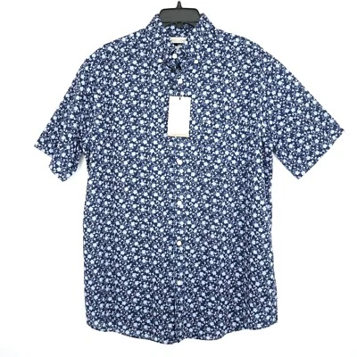 Camisa Roundtree & Yorke Etiqueta Dorada S Azul Blanco Floral Elastizada Sin Planchar Nueva con Etiquetas Foto 1 de 4
