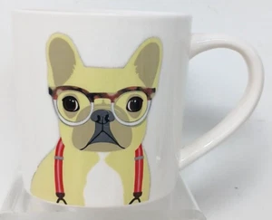 Mops mit Gläsern Magenta Tasse Kaffeebecher Hund 14 Unzen Anthropomorphismus #S-2 - Bild 1 von 7