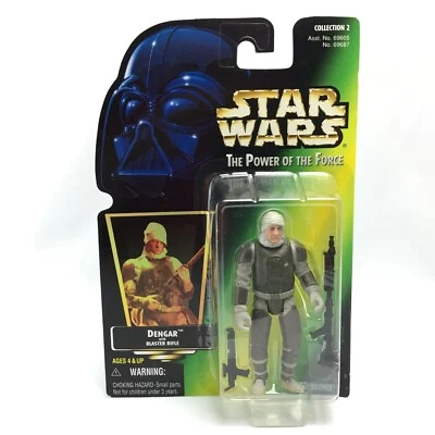 Figura/Kenner 1997/tarjeta Green Holo Star Wars POTF2/DENGAR BOUNTY HUNTER SIN USAR, EN CAJA #2/2 Foto 1 de 4