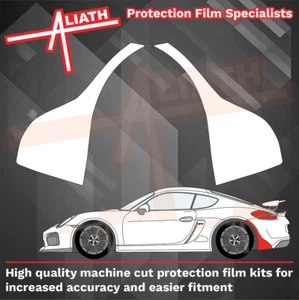 Fit Porsche Cayman 981 R. Bumper Arch Stone Chip Guard Paint Protection Film - Picture 1 of 3