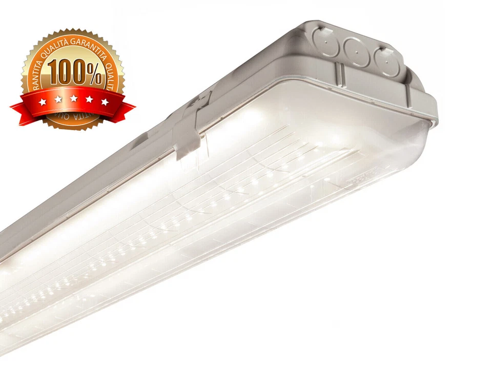 Beghelli 72012 Plafoniera Saving Stagna LED 6500K IP65 4400 LMN 120 cm EX 2x36 - Immagine 1 di 1