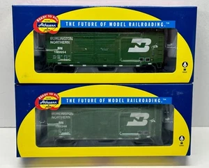 Coche de caja Athearn HO 2 BN Burlington Northern 40' DD Express. 14731, 14733. ¡Nuevo! - Imagen 1 de 6