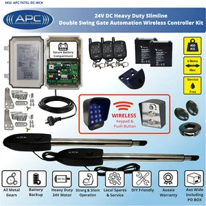 Double Swing Electric Gate Opener Automatic Motor Remote Control Complete Kit - Picture 1 of 8