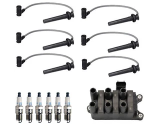 Denso Ignition Coil Wire Set 6 Double Platinum Spark Plug Kit For Ford Mercury - Picture 1 of 1