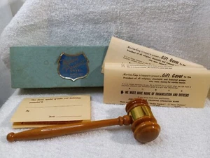 Vintage Marion-Kay Madam President Wood Gavel W/paperwork & Box 8" NICE - Picture 1 of 24