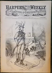 Thomas Nast & New Hampshire Victory GOP 1876 Trading Post in the West - Foto 1 di 4