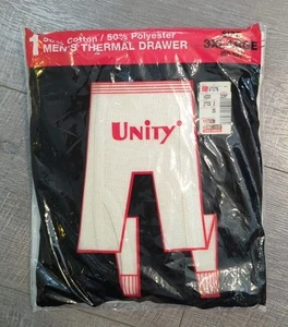 VTG 80s Unity Mens 3 XL Thermal Shirt & Ankle Length Drawer Underwear USA - Picture 1 of 6