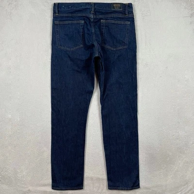 Pantalones de mezclilla Brooks Brothers para hombre 34x31 116 calce ajustado azul lavado oscuro rojo polar preppy Foto 1 de 4