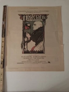 Vintage 1979 Noseferatu Film Ad Kinski - Bild 1 von 3