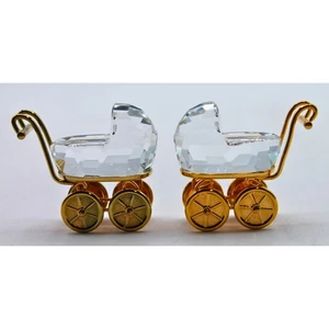 Lot of 2: Swarovski Baby Carriage Buggy Pram | Please Read - Picture 1 of 3