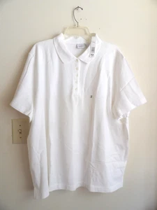 Polo tejido Kim Rogers para mujer, blanco, manga corta 3XL NUEVO CON ETIQUETAS - Imagen 1 de 3