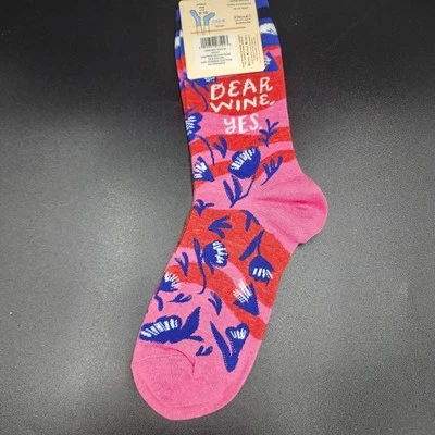 Calcetines Dear Wine Yes talla 5-10 rosa nuevos con etiquetas azul Q para mujer  Foto 1 de 2