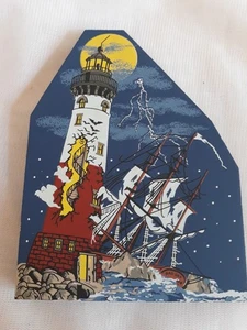 Cat's Meow Shipwreck Point Lighthouse Halloween Release 2000 Lmtd Edition Wooden - Picture 1 of 18