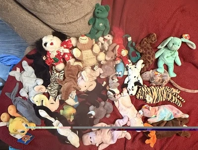 Lote de animales de peluche TY Beanie Baby Piolín Pájaro Scrubbie Buddies Foto 1 de 4