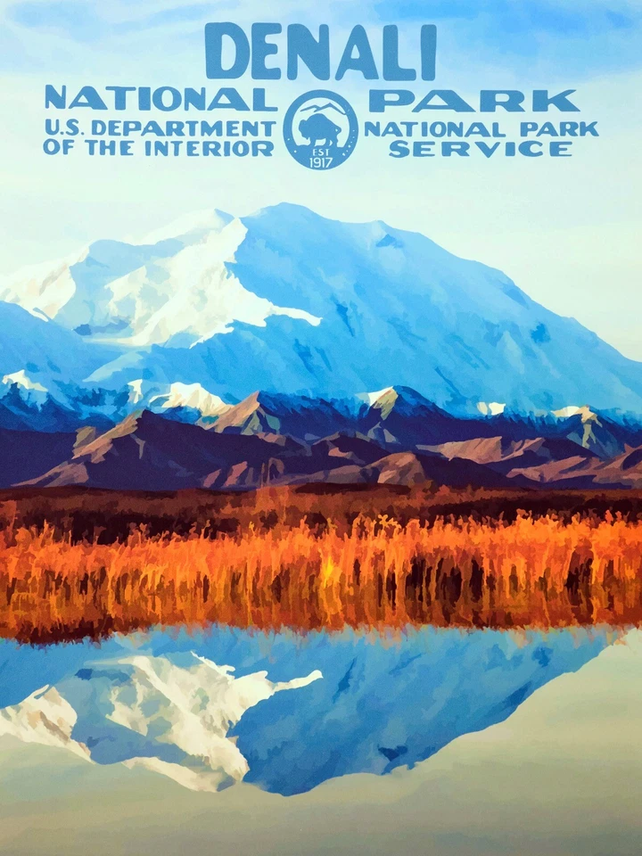 11505.Decor Poster.Room wall home art design.Denali National Park travel.Alaska - Image 1 of 1