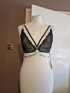 Missguided babe power black lace strappy harness bralette bra - 8 - Picture 1 of 10