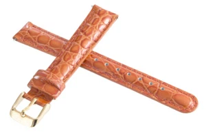 Invicta Womens 16mm x 14mm Orange Alligator Leather Watch W/ Gold Buckle Band  - Picture 1 of 1