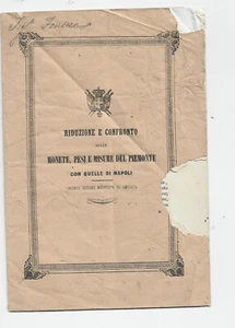 Reduktion und Vergleich der Münzen... des Piemont mit denen von Neapel 1861 - Bild 1 von 2