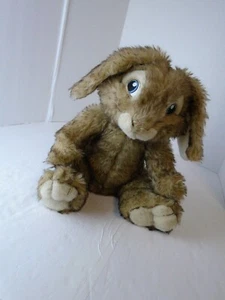 Build A Bear Bunny Rabbit Hop Plush Stuffed Brown Ivory blue eye Easter Spring - Picture 1 of 11