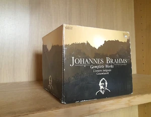 JOHANNES BRAHMS COMPLETE WORKS _ BOX 60 CD _ BOX CON SEGNI D'USO DISCHI PERFETTI - Foto 1 di 3