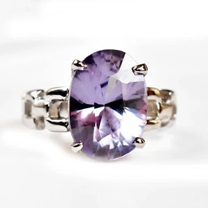 925 Sterling Silver Brilliant Cut Flawless Color Change Alexandrite Ring US 7 - Picture 1 of 9