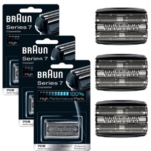 Confezione 3 Lama Lamina Rasoio Elettrico Ricambio 70B Serie 7 Compatibile con Braun - Foto 1 di 10