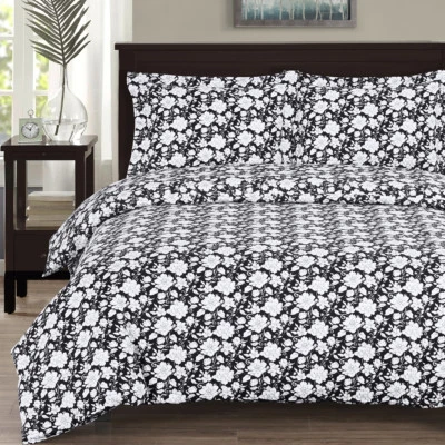 100% Cotton Duvet Cover Sets- Agnes Floral 300 TC Reversible Duvet Cover  - Image 1 of 2