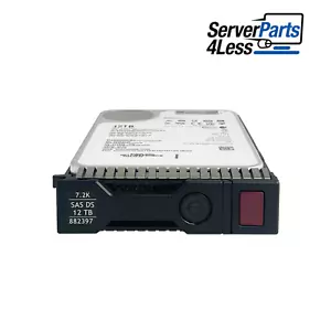 882397-001 HPE 12TB SAS 12G MIDLINE 7.2K 3.5IN HELIUM DS FIRMWARE HDD 881779-B21 - Picture 1 of 5