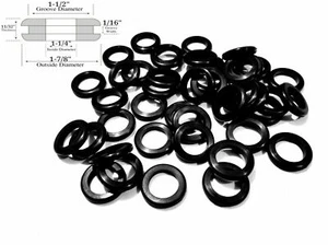 25-Pack of Rubber Grommets For Wiring, 1-1/4" ID, 1/16" Groove, Fits 1-1/2" Hole - Picture 1 of 1