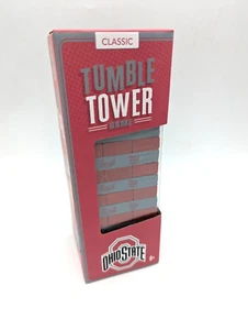 Ohio State Buckeyes OSU - Wooden Tumble Tower Game 54 Blocks Classic Challenge - Picture 1 of 2