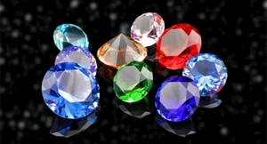 Set di 12 fermacarte diamante vetro 50 mm decorazione casa matrimonio regalo San Valentino - Foto 1 di 12
