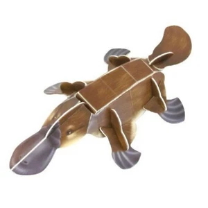 Puzzle Postcard Greeting Card Platypus Australia Made 3D Pop Out Construction - Bild 1 von 3